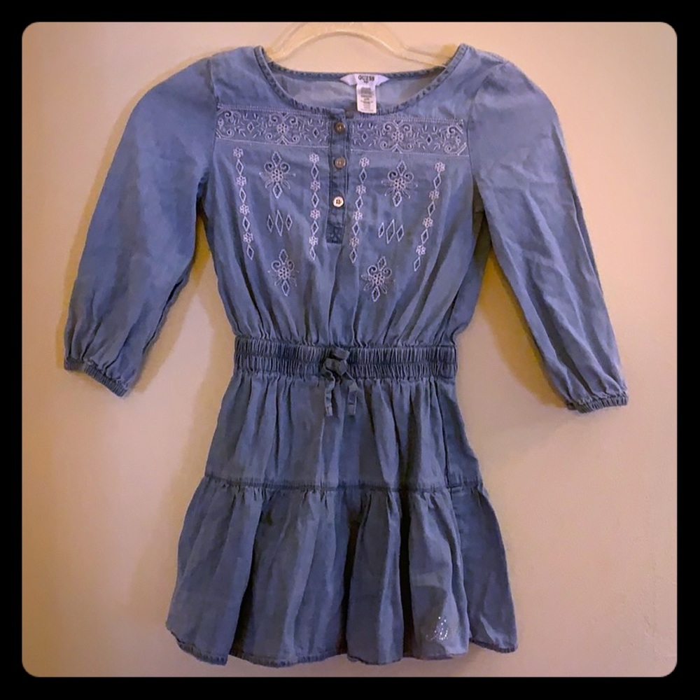 Guess Embroidered Soft Jean Dress 7-8
